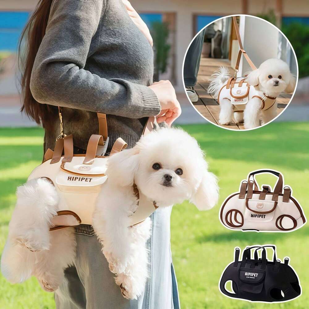 Portable Bag Single Shoulder Harness with Breathable Hand-held Pet Multi-functional Backpack for Small Medium-sized Dogs 26H0130