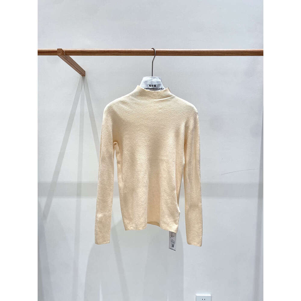 Zhihetang Autumn Winter Basic Versatile Skin-Friendly Half Turtleneck Base Shirt Women's Wool Knitted Inner Wear LEEGO LENS