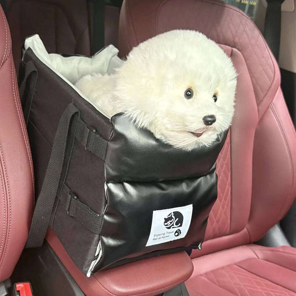 Car Safety Pet Seat Leather, For medium/Small Dogs Travel Central Control Cat DogBed Transport Dog Carrier Protector DogBags 26H0130