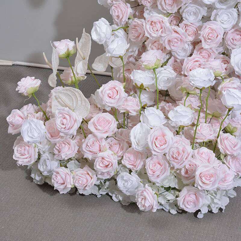 5D Luxury Pink White Wedding Backdrop Arch KT Board Decor Floral Arrangement Floor Flower Row Party Event Props Window Display Y260130
