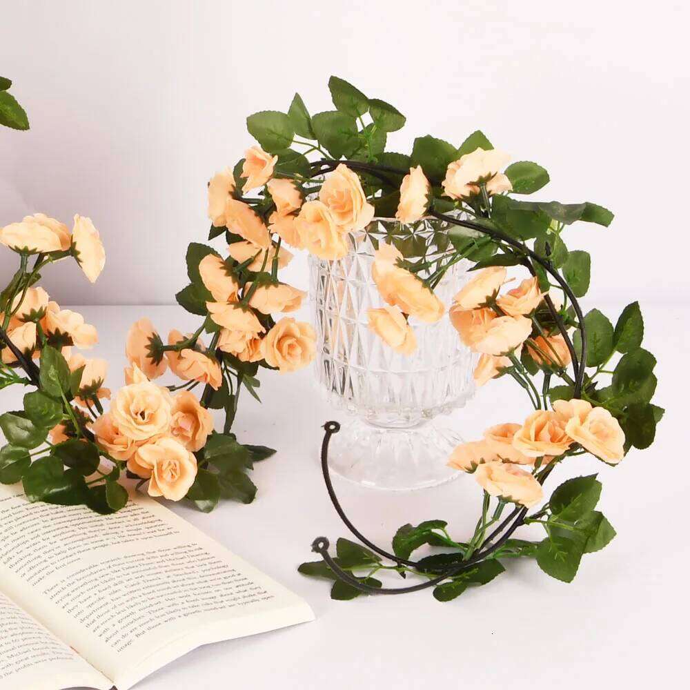 Artificial Flowers Vine 45/69pcs Head Rose Fake Flower Home Room Decor DIY Wedding Decoration Wall 1pc Hanging Garland Plants Y260130
