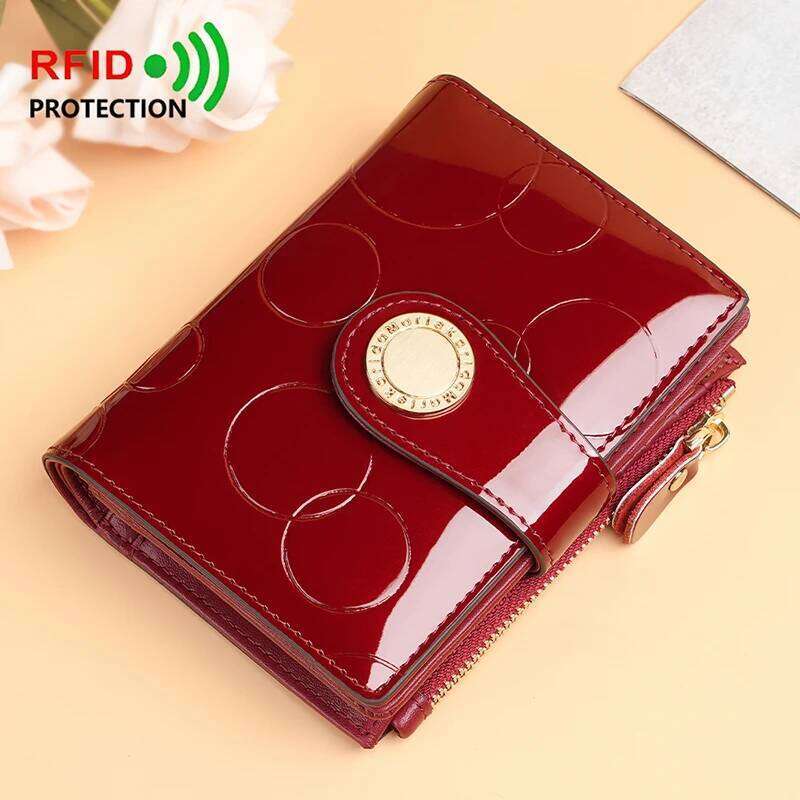 Luxury Wallet for Women Portable Short Bags RFID Blocking Card Holder Purses with Zip Leather Wallets and Handbags Z260130
