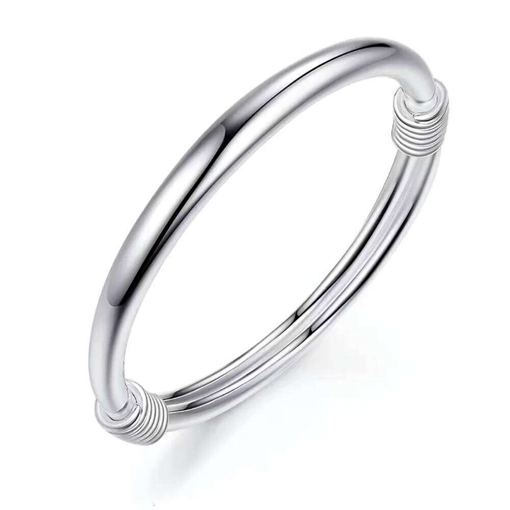Authentic Sterling Silver 999 Minimalist Men and Women Personalized Sliding Adjustable Ring for Couples Fine Jewelry XJ260130