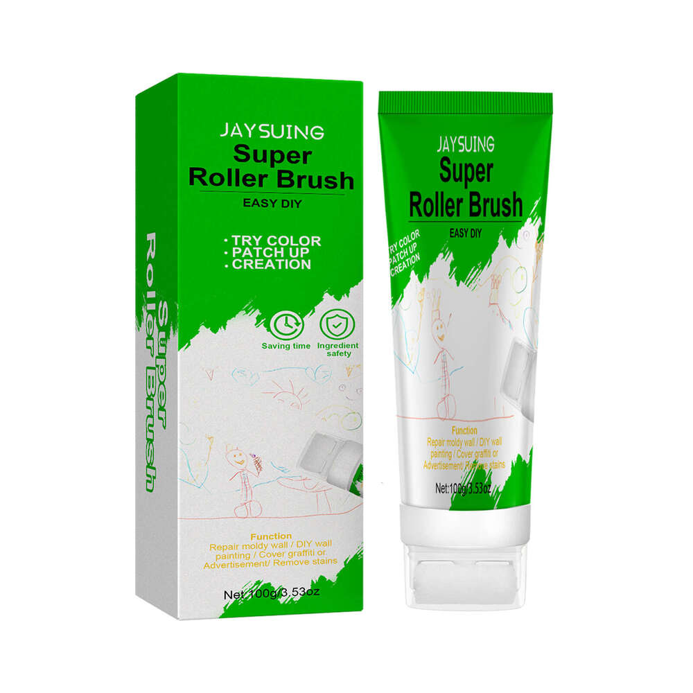 Jaysuing Roller Brush Household Wall Surface Covering Stain Graffiti Crack Repair Maintenance Renovation Paste S260130