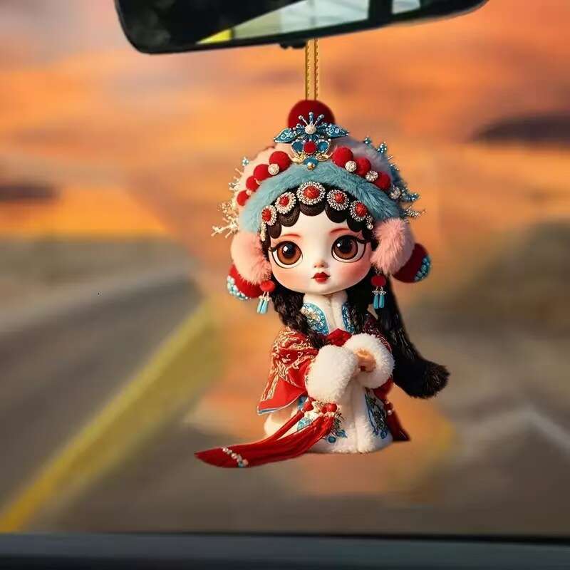 Oriental Chinese Style World Intangible Cultural Heritage Little Flower Dan Fairy Bag Pendant, Key Pendant, Car Pendant