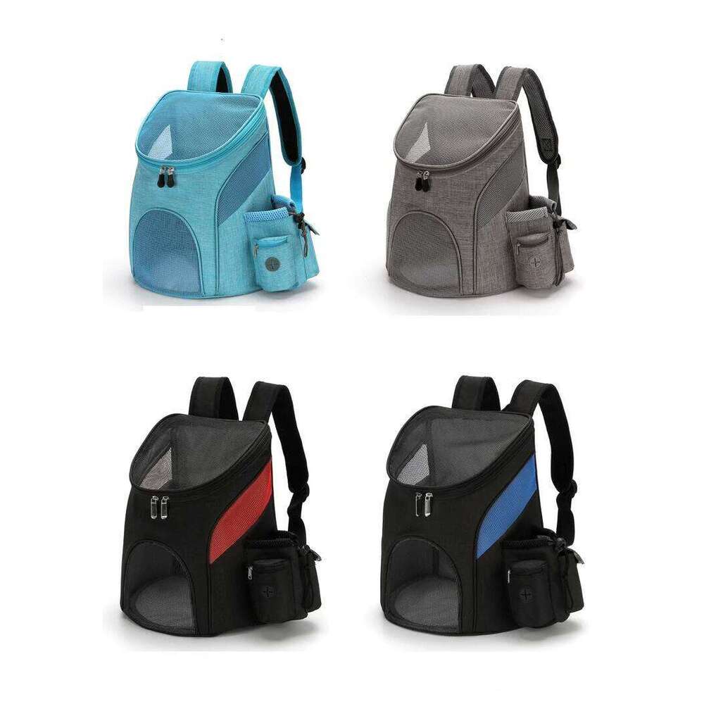 Pet foldable pet portable for going out mesh breathable with side pocket cat and dog backpack 26H0130