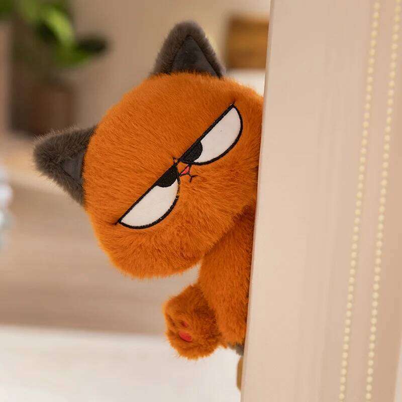 25CM Cute Orange Cat Plushie Soft Doll Kawaii Cartoon Stuffed Animals Toys Kid Birthday Halloween Gifts Home Decor Y260128