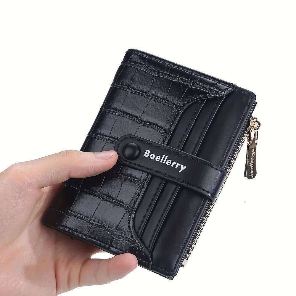 Baellerry Brand Women 2023 New Women's Short Wallet Buckle Sanded Leather Coin Purse Mini Female Purses Carteras Z260130