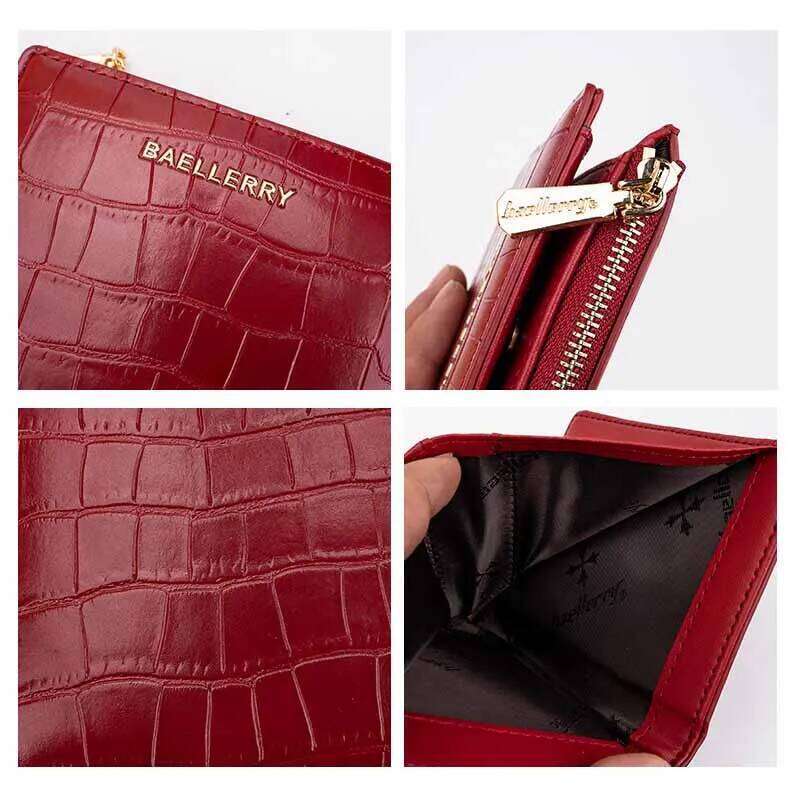 Women Short 2025 New Korean Style Letter Buckle Coins Purses Card High Quality Wallet Luxury Carteras Para Mujeres Z260130