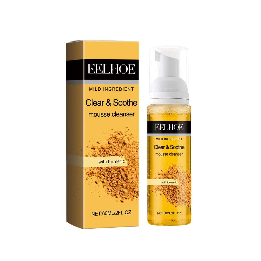 EELHOE Turmeric Foam Gentle Cleansing Skin Pore Care Solution Mousse Cleanser