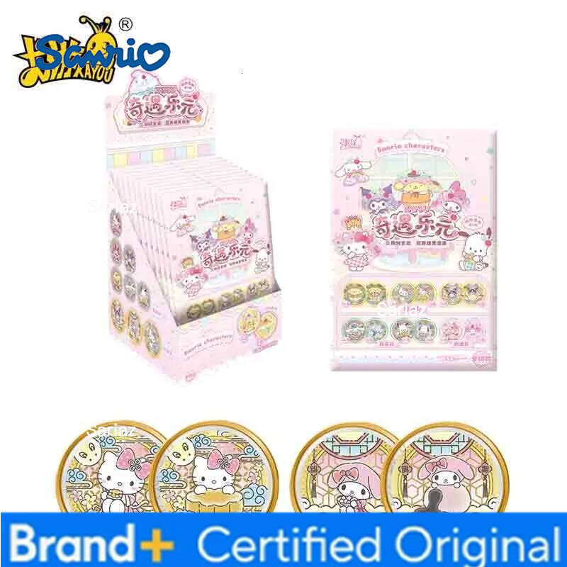 Sanrio KAYOU Family Double Sided Candy Badge Colorful Tea Break Genuine Original Animation Cartoon Collection Peripheral Toy Gif H260130
