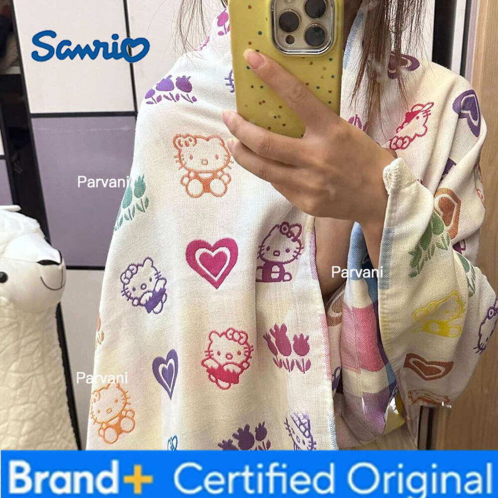 Sanrio Hello Kitty 3 Piece Cotton Gauze Bath Towel Set Super Absorbent Quick Dry Non Shedding For Students Bathroom Beach Poo H2601301