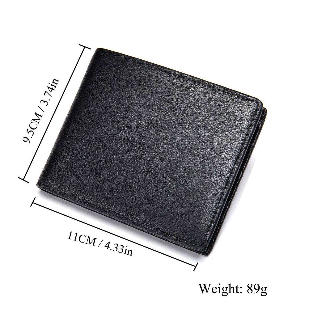 Classic RFID anti-theft genuine leather for men's holder zipper coin wallet Money clip Z260130