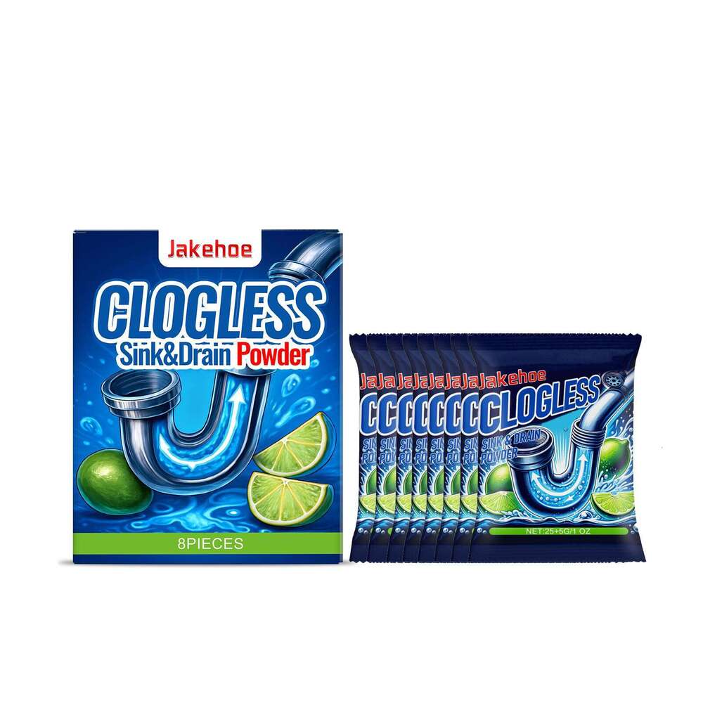 Jakehoe Powder Kitchen Sink Drain Bathroom Pipe Various Clog Cleaning Dissolver S260130