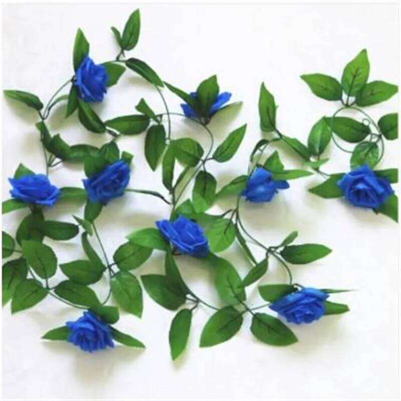 Simulated silk vine with 9 roses for weddings, celebrations, floral arrangements, air conditioning pipes, attics, home decor Y260130