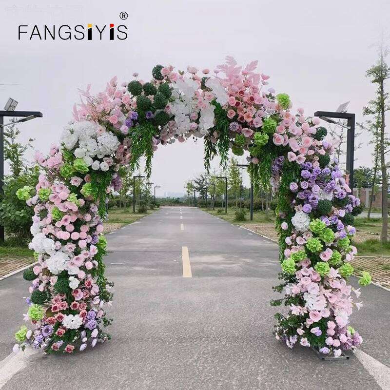 Luxury Outdoor Wedding Backdrop multi color Flower Arrangement With Stand Event Stage Floral Row Frame Party Prop Window Display Y260130