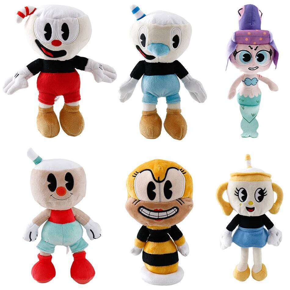 25cm Adventure Game Cuphead Toy Mugman The Devil Legendary Chalice Plush Dolls Toys for Children Gifts Christmas present Y260128