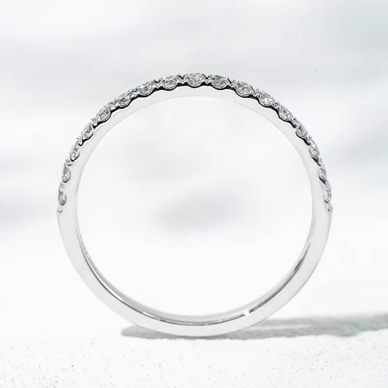 Wholesale Round Diamond Eternity Band Ring 18K Solid Gold CTW 03CT Wedding Band Ring