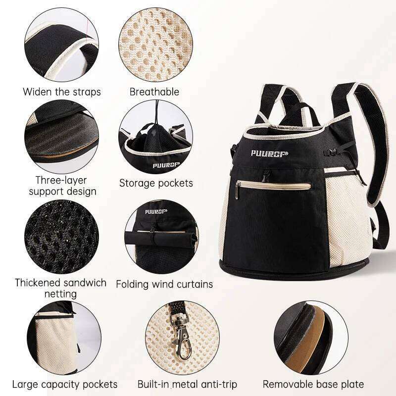 PUUROF Backpack for accessories Small cat go out break free walk dog dirty pet backpack Car bag 26H0130