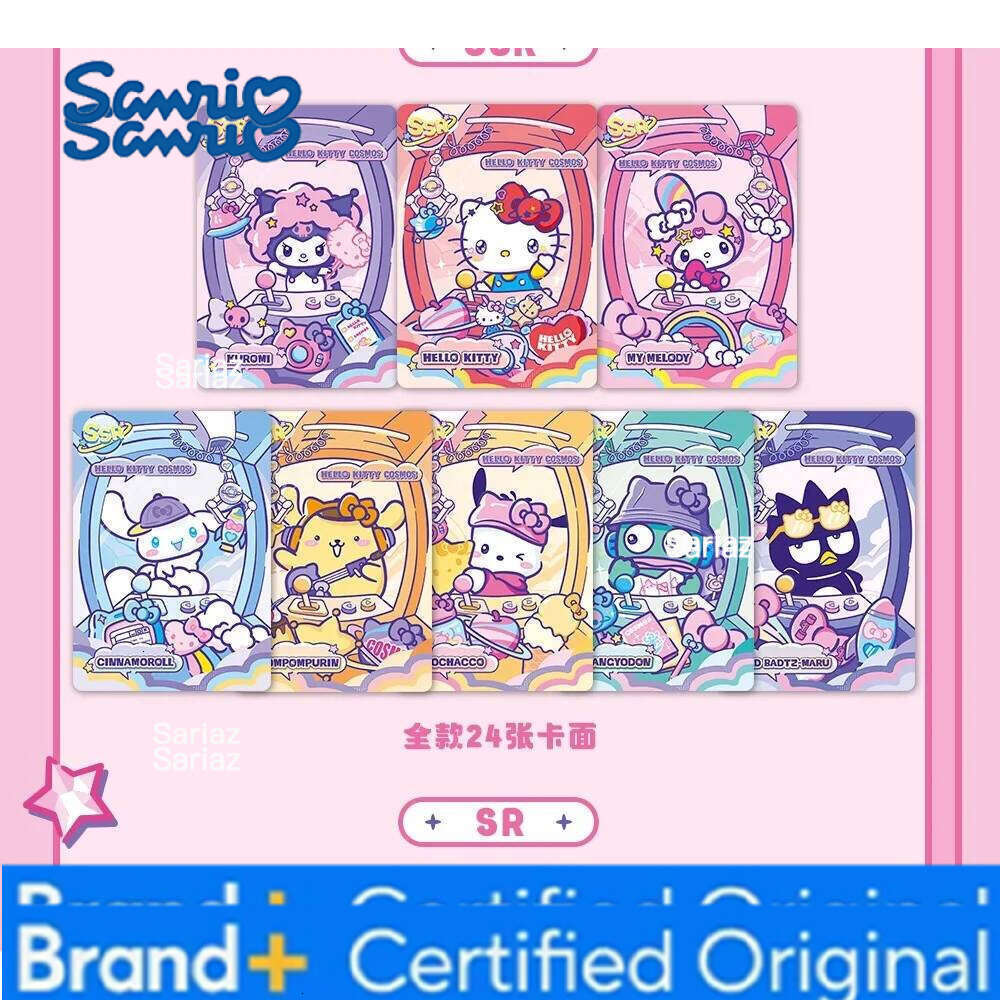Sanrio 2025 Original Kuromi Hello Kitty My Melody Shining Collectible Game Trading Card Toys For Girl's Birthday Gift H260130