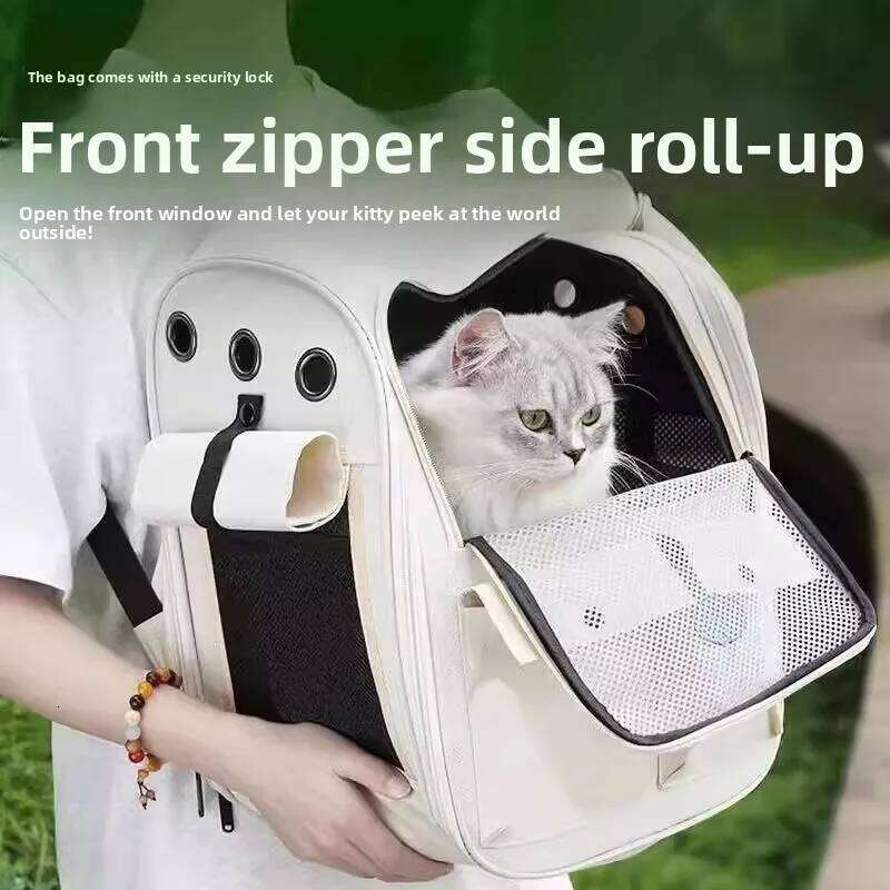 2026 New Portable Large Capacity Pet Backpack Transparent All-Season Dog Cat Bag 26H0130
