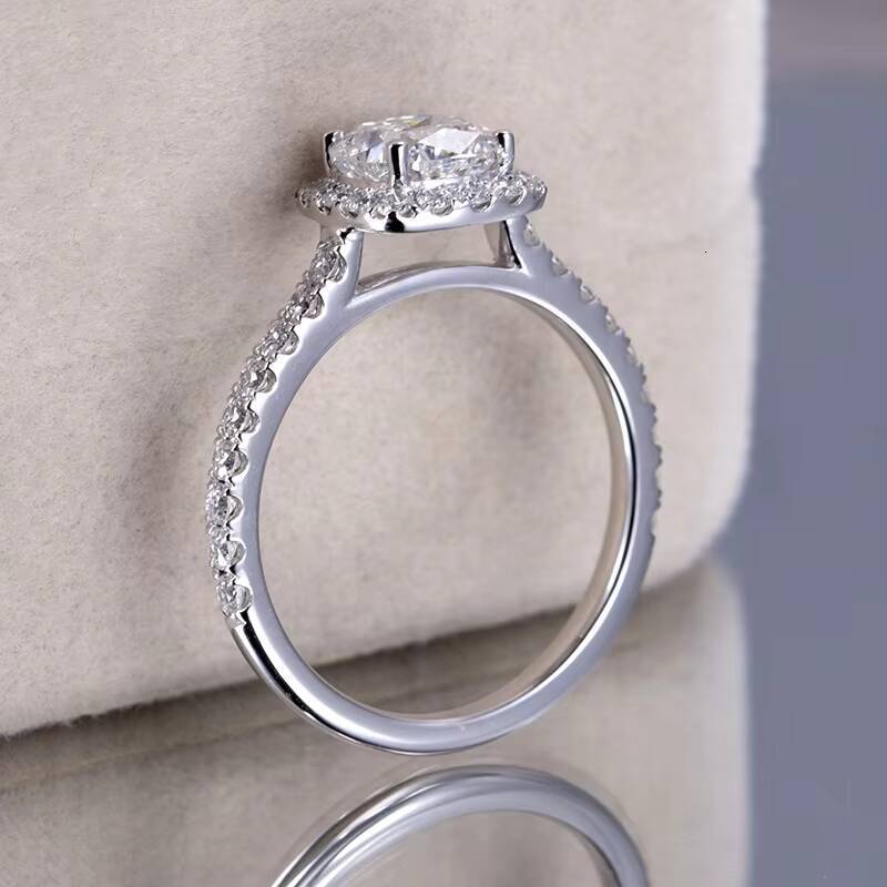 MSR-930 IGI 18K Gold 107CT Cushion Cut Lab Diamond Rings Wedding Diamond Engagement Ring