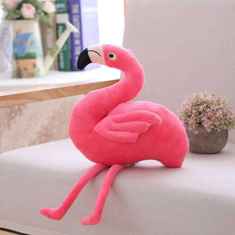 Soft Stuffed Animal Pillow Kawaii Peluche Room Decoration Kids Birthday GiftRealistic Flamingo Plush Toy Y260128