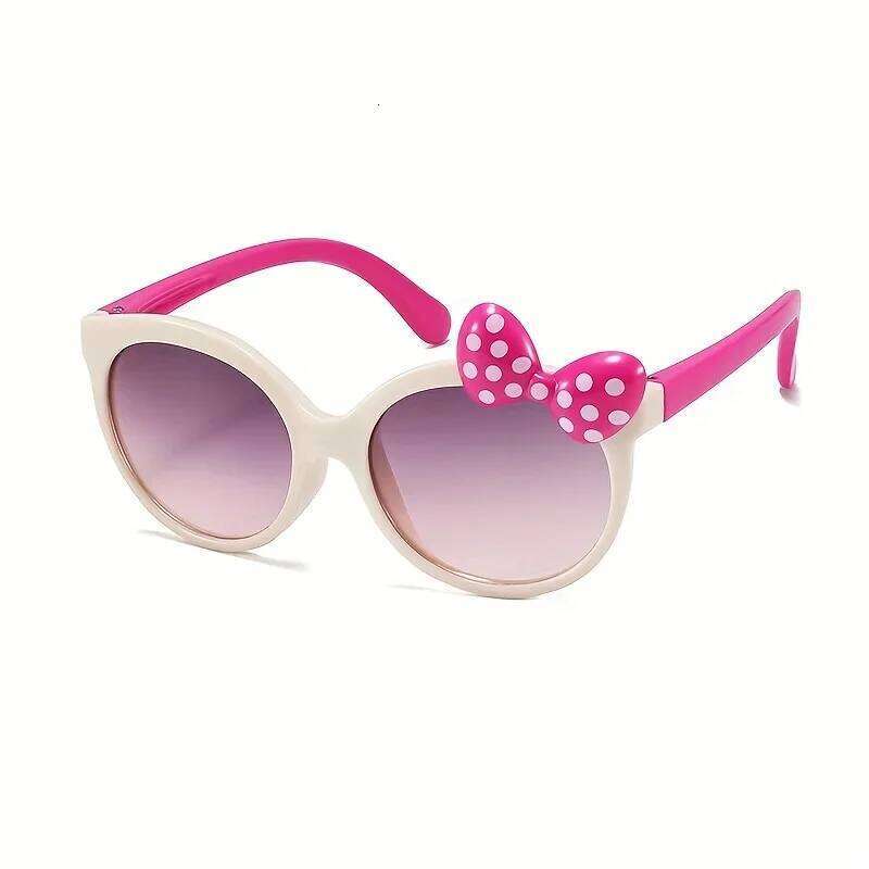 Cute Cartoon Bowknot Sunglasses, Girls Kids Children Sunshade Glasses For Climbing Outdoor Sports H260130