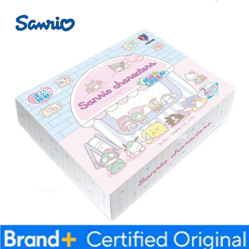 Sanrio Original Kuromi Hello Kitty Shining Card Cartoon My Melody Collectible Game Cards Toy For Children Gift H260130111