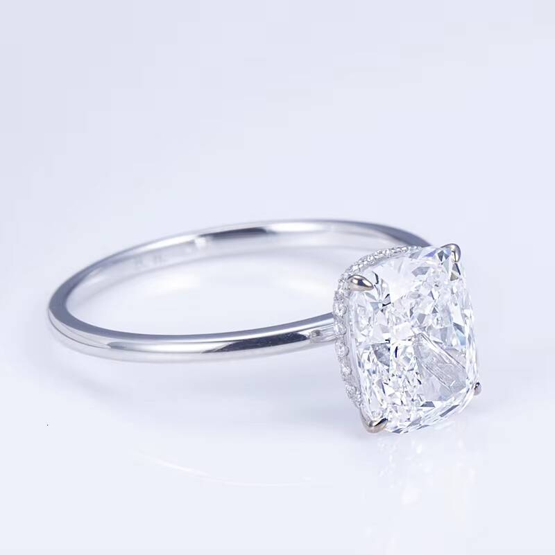 18K Gold 347CT Cushion Cut Lab Diamond Rings IGI Lab Diamond Ring Wedding Diamond Engagement Ring