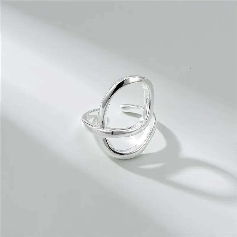 New in 925 Sterling Silver Irregular Line Adjustable Women's Rings Wedding Engagement Luxury Designer Jewelry Wholesale XJ260130