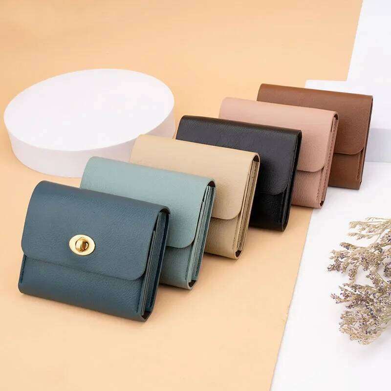 Designer Minimalist Kawaii Cute Luxury Women Wallet Coin Card Bag Small Short Fashion PU Leather Korean New Purse Z260130