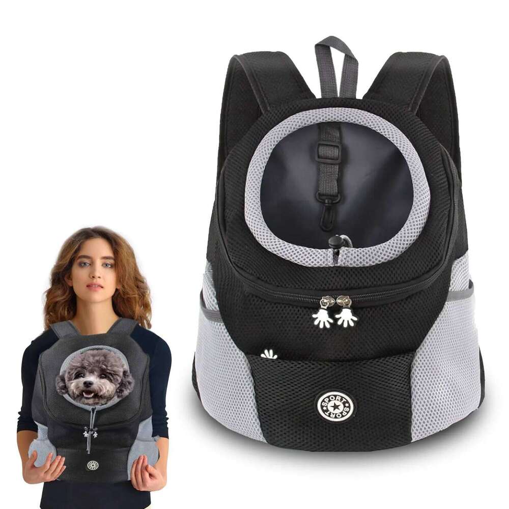 Double Shoulder Portable For Dogs Travel Breathable Outdoor Dog Carrier Bag Pet Carrying Supplies 26H0130