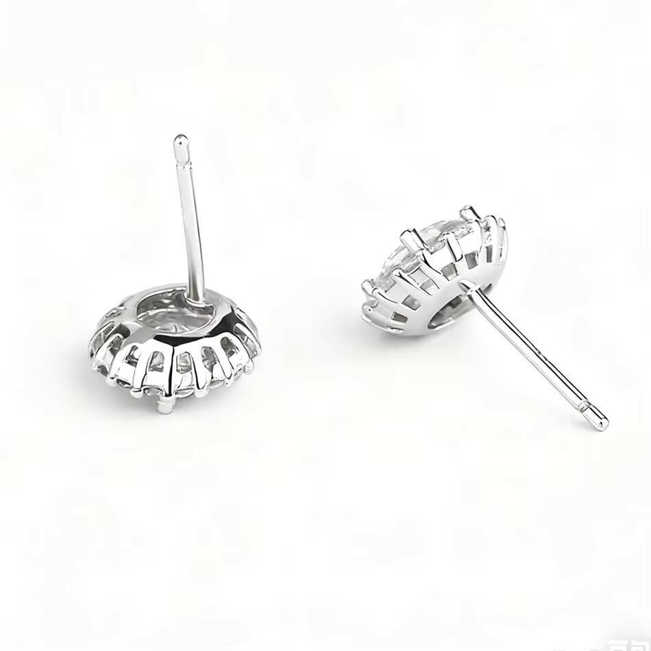 Lab Diamond Earrings 1ct D VVS2 VS1 Round Cut IGI Lab Grown 9k 14K Real Solid Gold Fine Jewelry Elegant Diamond Stud Earrings