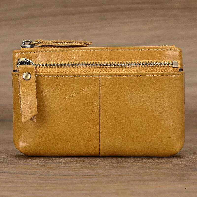 fashion Men's vintage genuine purse high quality cowhide keychain, leather coin pocket for key Z260130