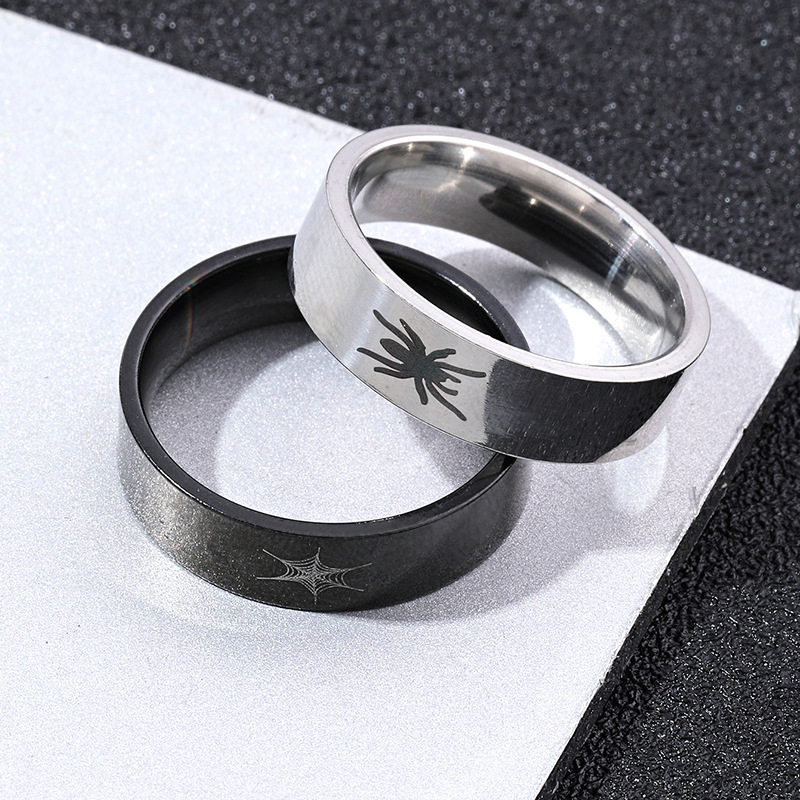 Fashion New Niche Couple Rings Spider Love Ring Factory Direct Sale Large Volume Discount