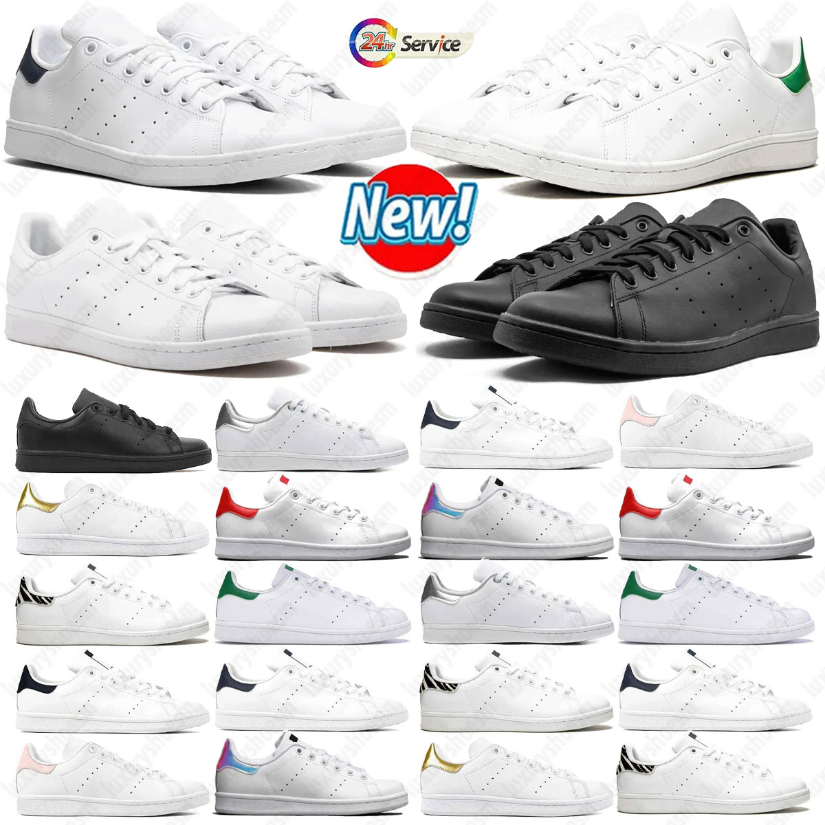 Simpson Stan Smith Casual shoes Designer Classic Superstars Running Shoes for Mens Womens Trainers Triple Black White Green gray Red Pink outdoor Sports
