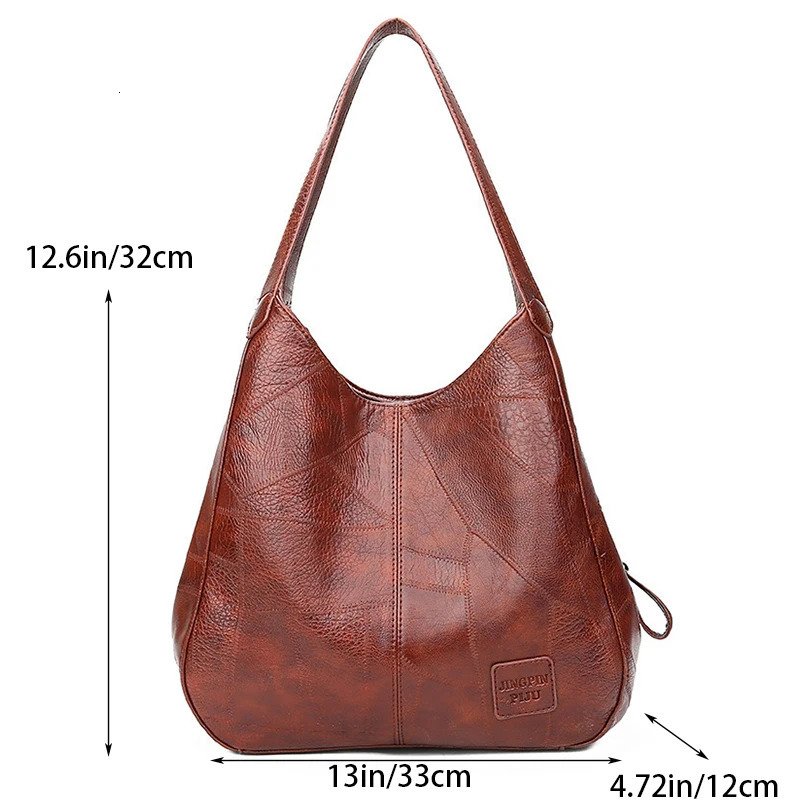 Vintage Womens Bag Leather Large Capacity Marble Grain Womens Shoulder Bag Daily Commuter Handbag Shopping 260129