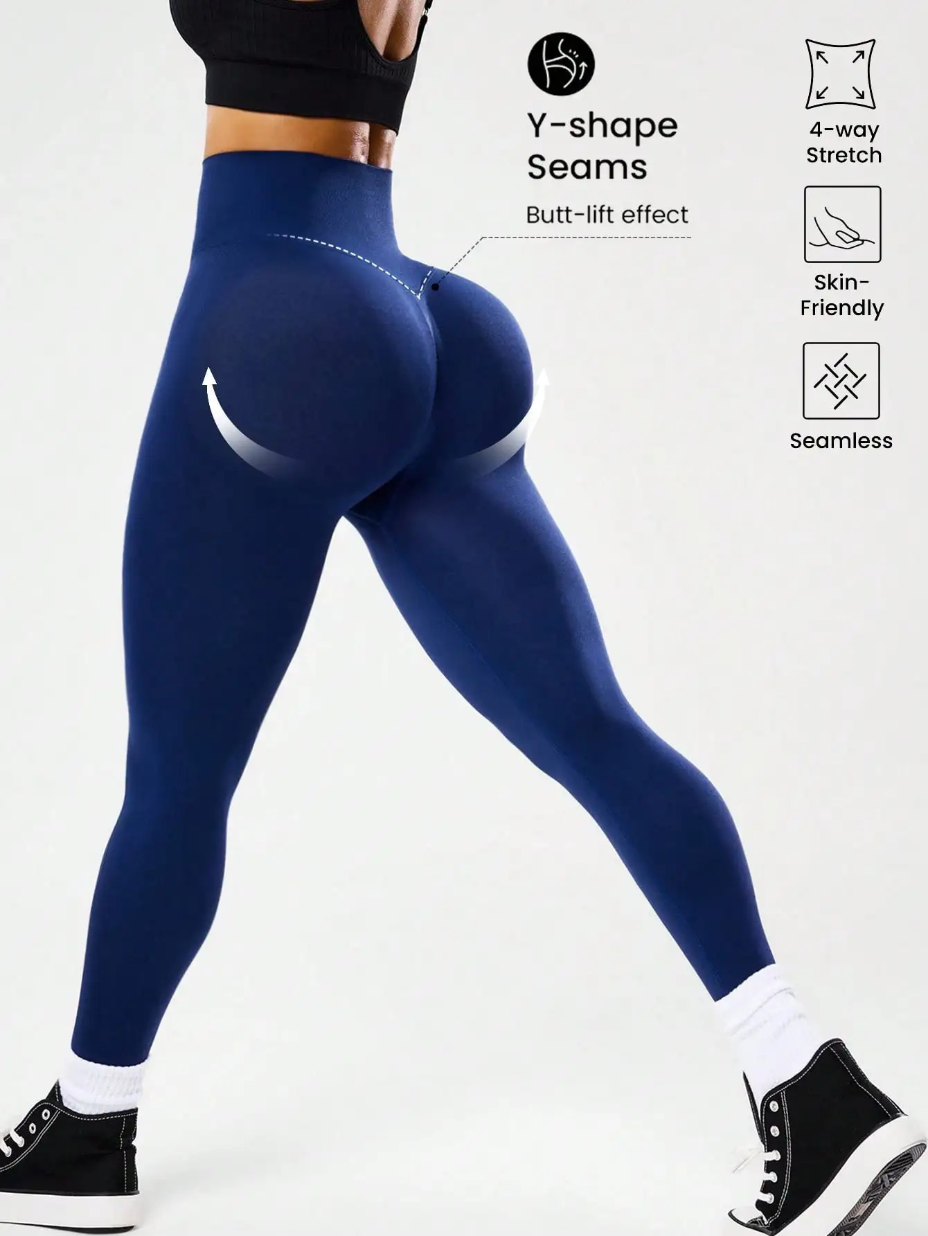 selling Womens HighWaisted Tummy Control Peach Ass Running Fitness Leggings with VBack Breathable QuickDry and Lifted 260126