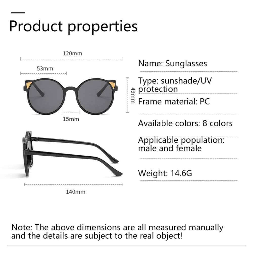 1/2pcs Outdoor Sports Sunglasses Children Cute Cat Ear Eyewear UV380 Goggle Protection Girls Boys Travel Shades Sun Glasses H260130