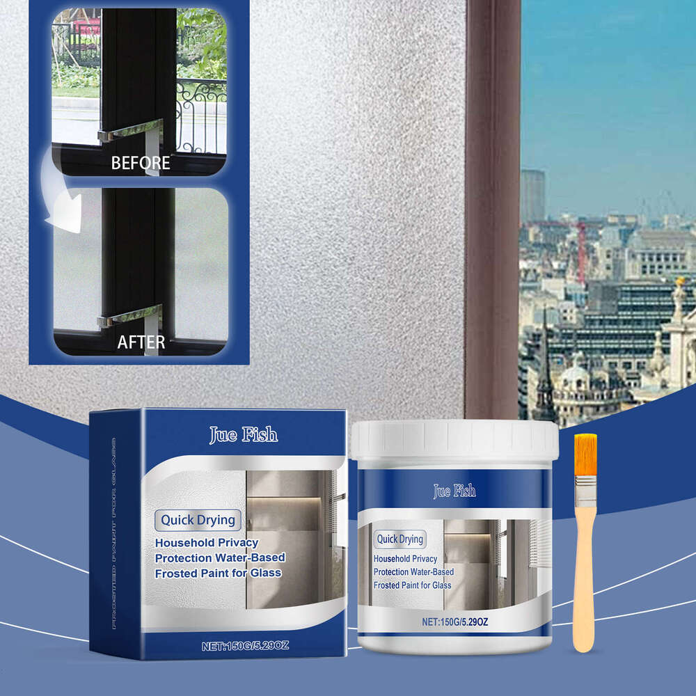 Jue-Fish Water-based Waterproof Sun-resistant Paint Renovation Maintenance Covering Coating Matte Glass S260130