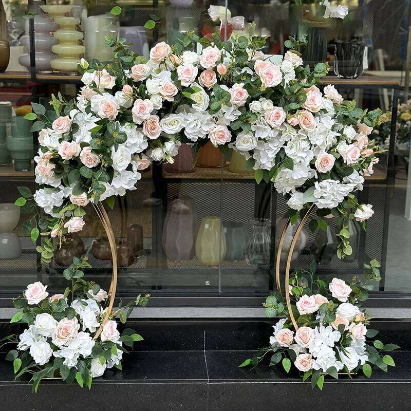 Artificial Roses Table Placement Hanging Flower Arrangement Wedding Stage Display Window Exhibition Hall Decor props W260130