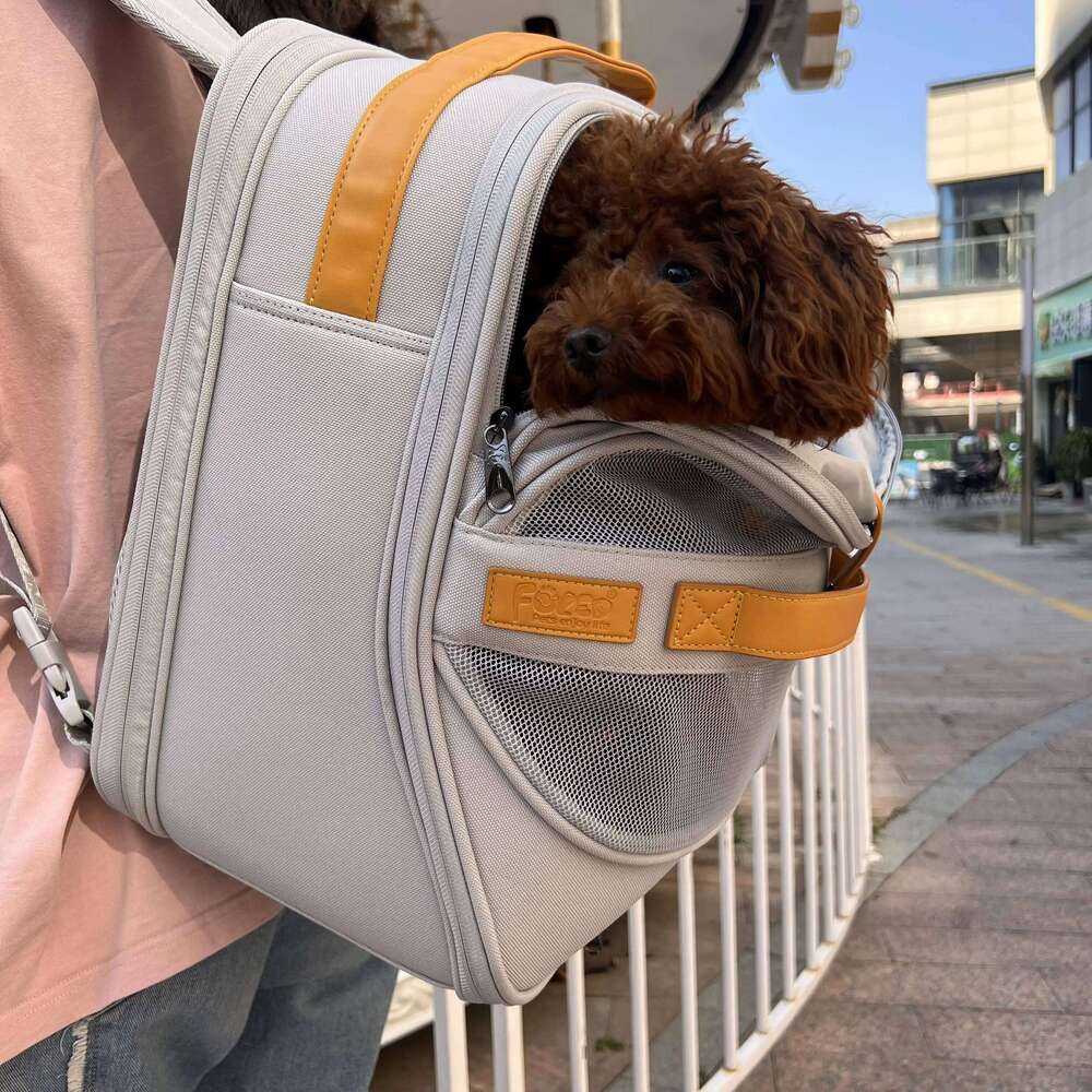 Breathable Dog Carrier Backpack for Small to Medium Dogs And Cats with Head out Design Comfortable Hands-Free Hiking Travel 26H0130