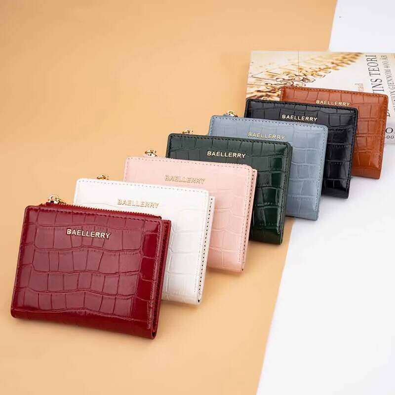 Women Short 2025 New Korean Style Letter Buckle Coins Purses Card High Quality Wallet Luxury Carteras Para Mujeres Z260130