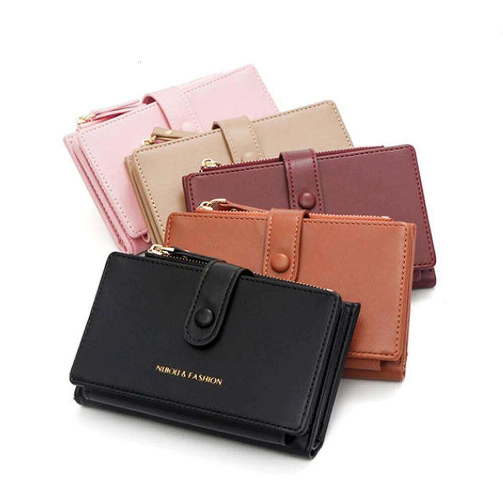 Short Simple Pu Leather Wallet Zipper Coin Purse Anti-Wrinkle Female Money Bag Daily Use Pocket Gifts For Women Z260130