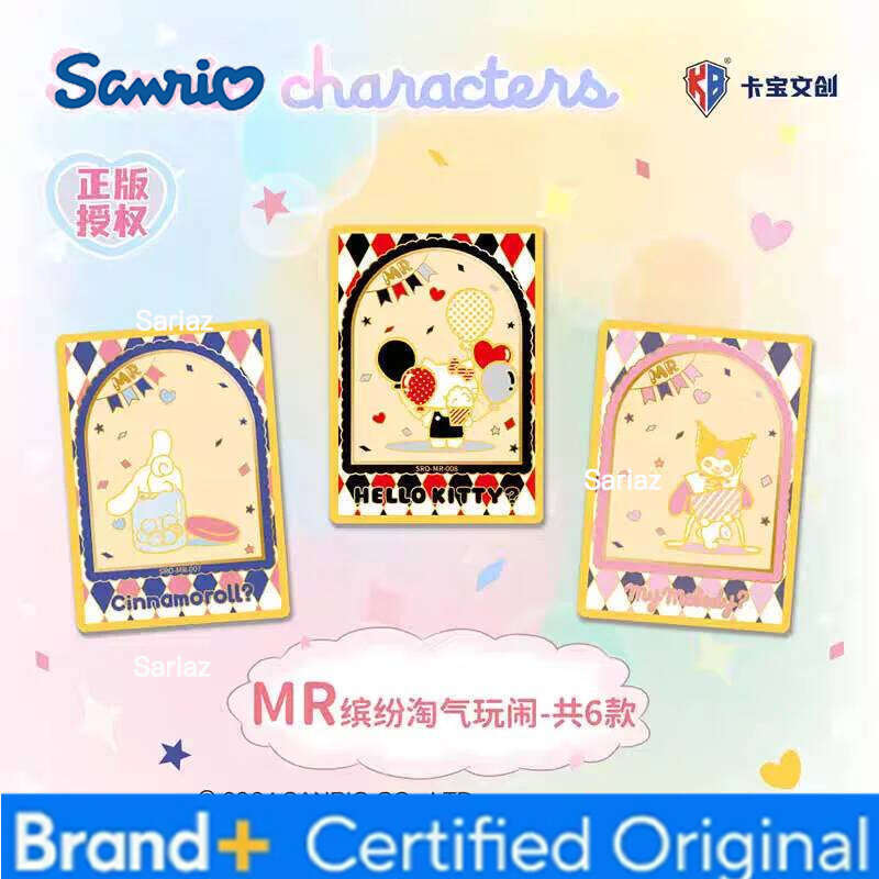 Sanrio Original Kuromi Hello Kitty Shining Card Cartoon My Melody Collectible Game Cards Toy For Children Gift H260130111
