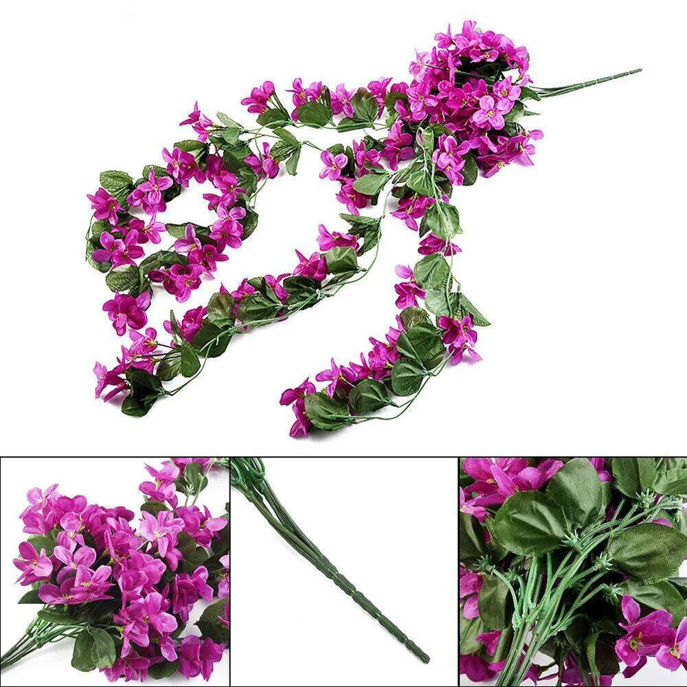 1pc Artificial Fake Flowers Ivy Vine Hanging Garland Wedding Home Decoration For Countyards Y260130
