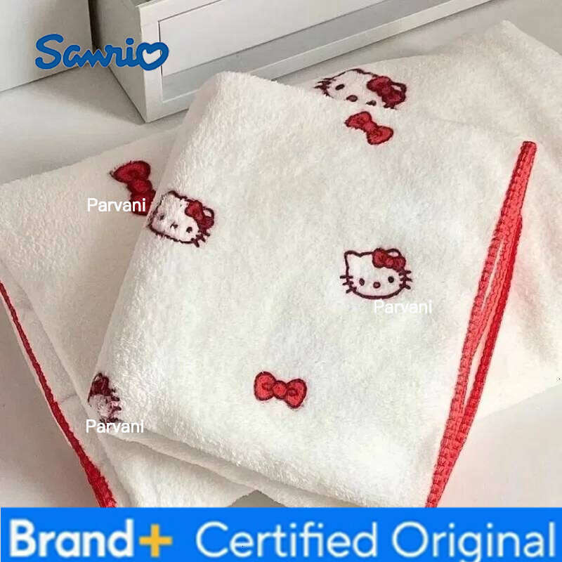 Sanrio Hello Kitty Universal Thickened Coral Fleece with Strong Water Absorption Towel for Adults and Children Gifts H260130