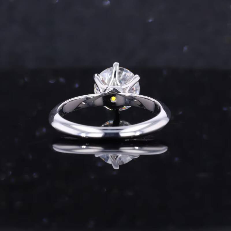 Starsgem Fine Jewelry 14k 18k Solid White Gold 2ct Moissanite Solitarie Moissanite Ring