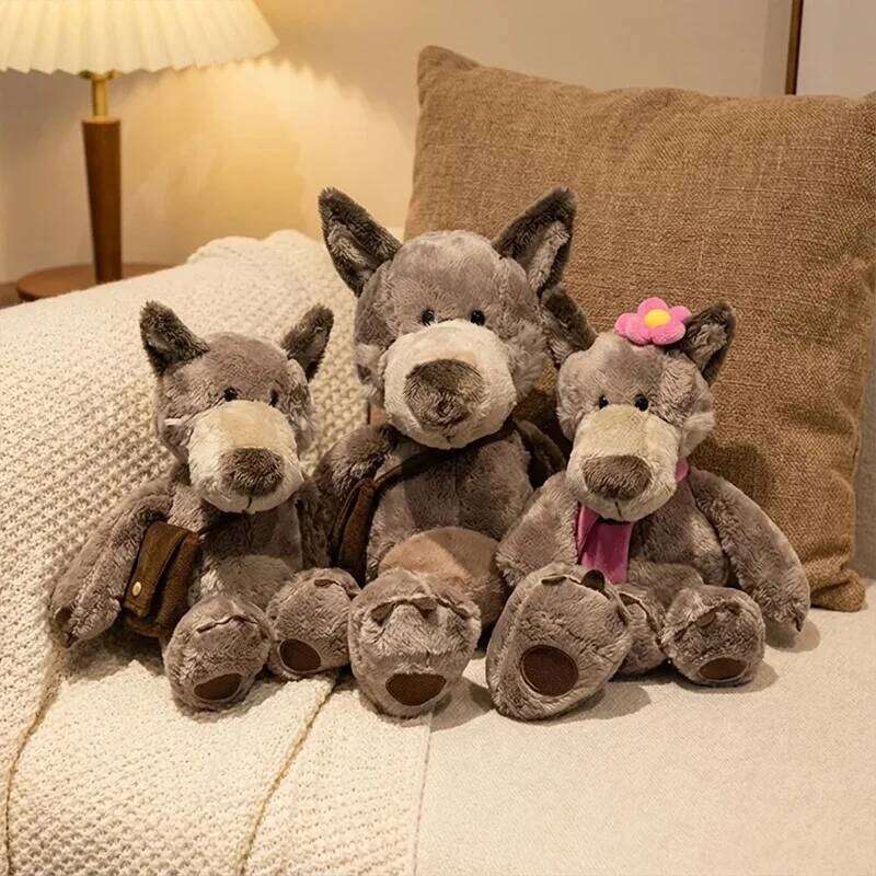 Funny Big Bad Wolf Animalsar Plush Toy Christmas Relieve Stress Comfortable Children's Birthday Gift Companion Y260128